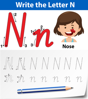 Grade K Letter N Tracing — Printable No-Prep Worksheet
