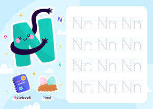 Letter N Tracing Worksheet