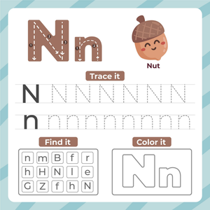 Letter N Tracing Worksheet | Printable Pre-K & K