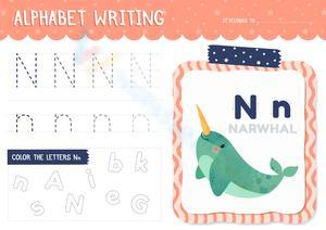 Alphabet Writing N Worksheet