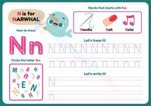 How To Trace Letter Nn