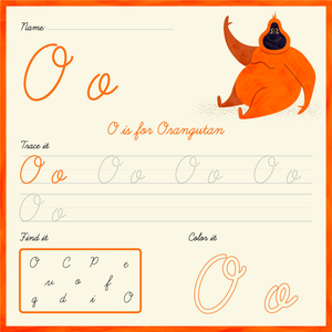 Cursive Letter O Worksheet | Grade 1 Essential