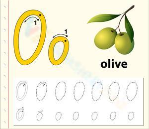 O is for Olive! Tracing Worksheet Fun