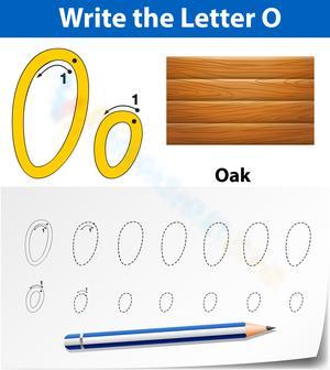 Letter O Worksheet: O is for Oak