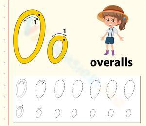 Letter O Worksheet: O is for Overalls