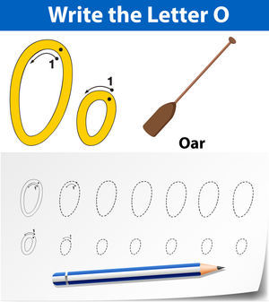 Letter O Worksheet: O is for Oar