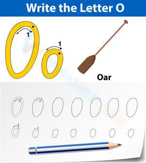 Letter O Worksheet: O is for Oar