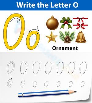 Letter O Worksheet: O is for Ornament