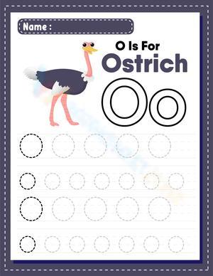 Letter O Tracing Worksheet for Kids