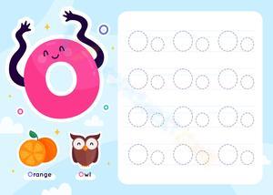 Tracing Letter OO Practice Worksheet