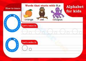 Letter O Alphabet Worksheet