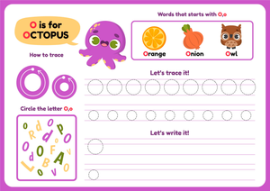 How to Trace Letter OO Worksheet