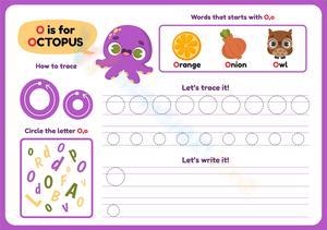 How to Trace Letter OO Worksheet