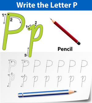 Letter P Worksheet: P is for Pencil