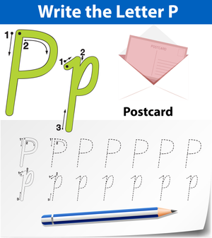 Letter P Worksheet: P is for Postcard