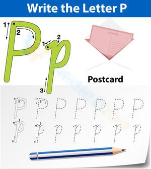 Letter P Worksheet: P is for Postcard