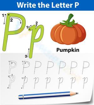 P is for Pumpkin! Fall Tracing Fun