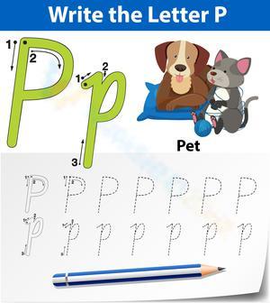 Letter P Worksheet: P is for Pet