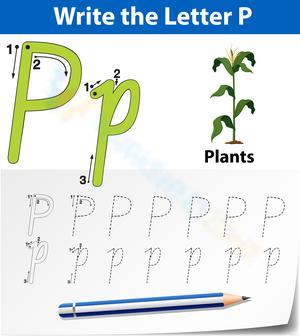 Letter P Worksheet: P is for Plants