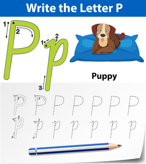 Letter P Worksheet: P is for Puppy