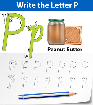 Letter P: Peanut Butter Worksheet