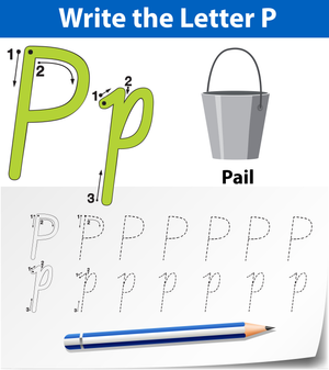Letter P Worksheet: P is for Pail