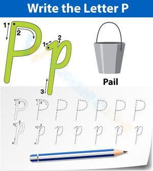 Letter P Worksheet: P is for Pail