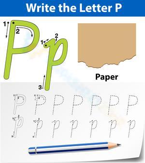 Letter P Worksheet: Trace and Learn!