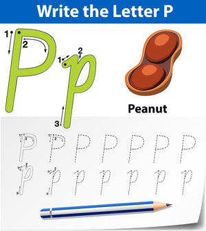 Letter P Worksheet: P is for Peanut
