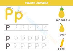Colorful Activities for Tracing Letter P 