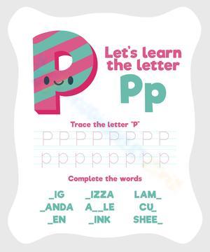 Learning the Letter P Worksheet