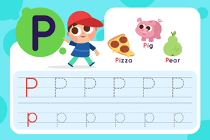 Letter P Tracing Worksheet for Preschool