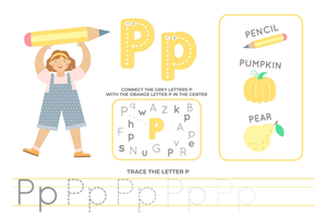 Learn How to Write Letter P for Kids 