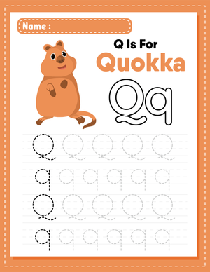 Printable Letter Q Tracing Worksheet | PreK-K