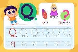 Practice Exercises-Tracing Letter Q 
