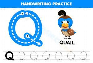 Handwriting Practice: Letter Q Worksheet