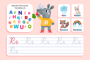 Practice Writing the Letter R in Cursive 