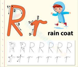Learn to Write Letter R: Handwriting Worksheet