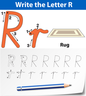 Printable Letter R Writing Worksheet | Grade 1