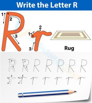 Letter R Writing Guide for Kindergarten