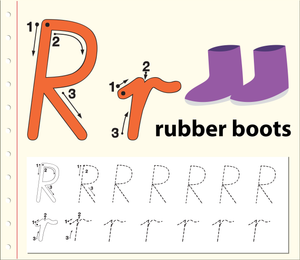 Letter R Tracing Printable | Grade K-1 English
