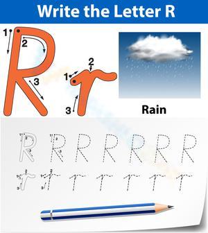 R is for Rain Worksheet