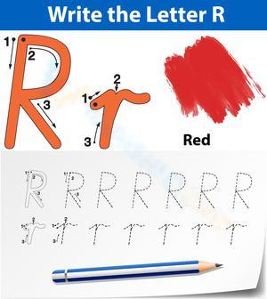 R is for Red Worksheet