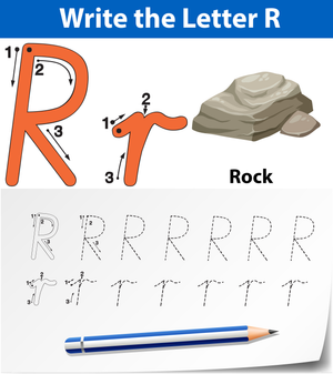 Letter R Tracing Worksheet | Grade 1 Printable