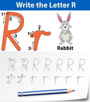 Grade 1 Letter R Tracing — Printable No-Prep Worksheet
