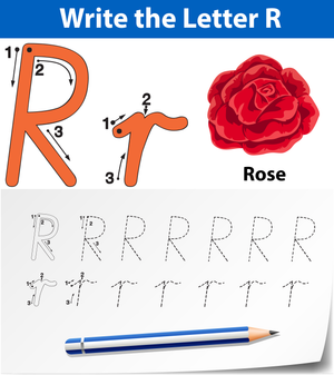 Printable Letter R Tracing Worksheet | Grade K