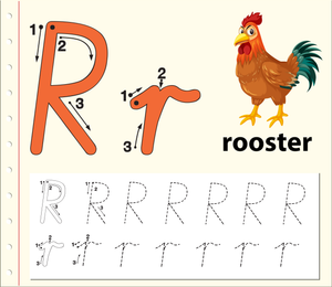 Grade 1 Letter R Tracing — Printable No-Prep Worksheet
