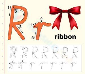 Letter R Tracing Worksheet for Preschool