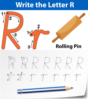 Letter R Tracing Worksheet | Grade K-1 Essential
