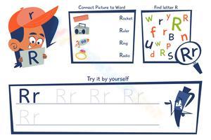 Find, Trace, and Write Letter R Worksheet